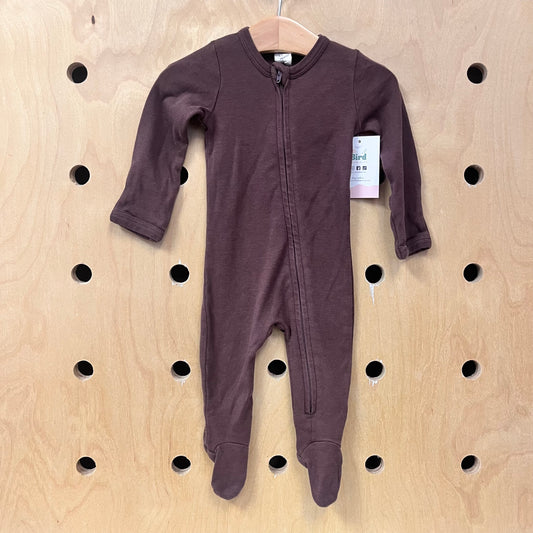 Organic Brown Zip Footies