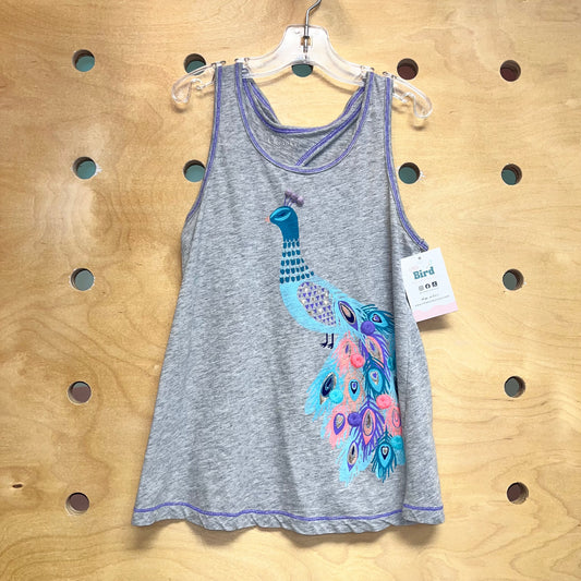 Grey Peacock Racerback Tank