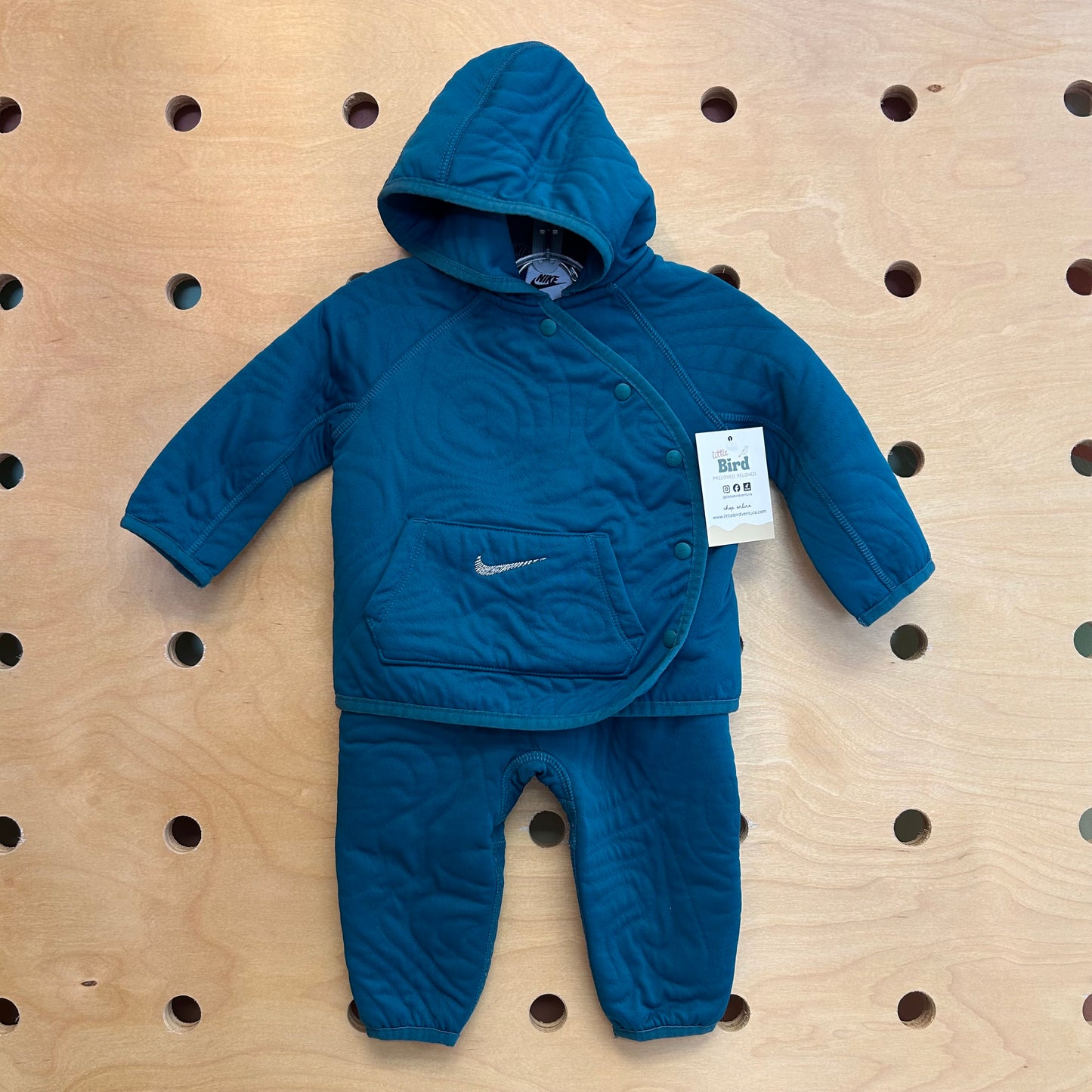 Teal Snap Track Outfit