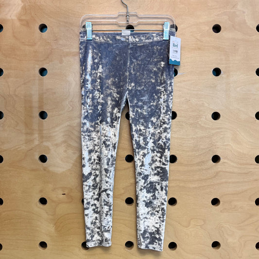 Silver Velour Leggings