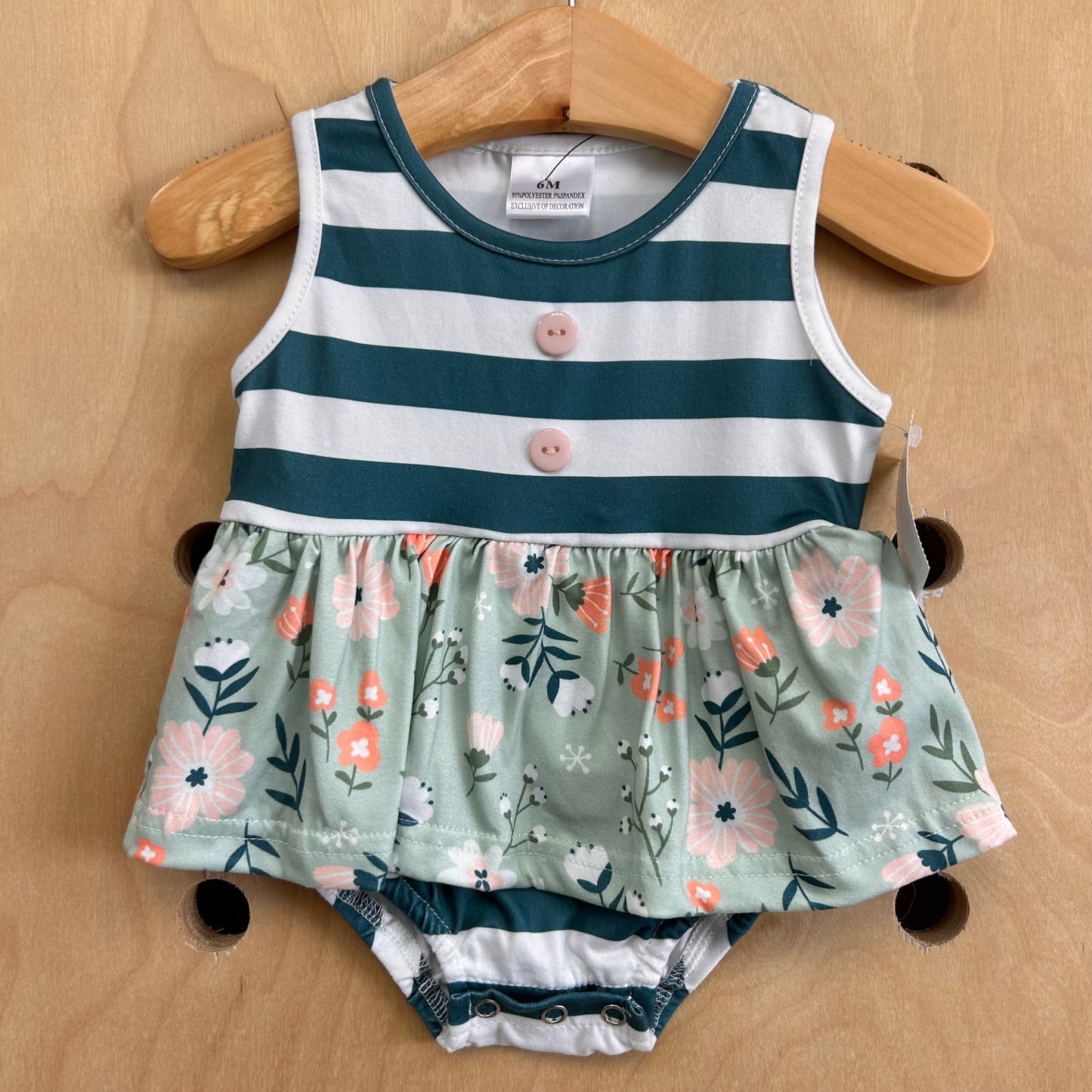Floral Striped Romper NEW!
