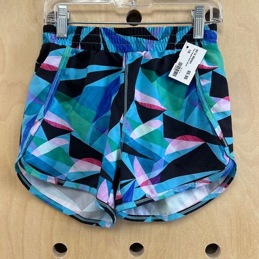 Teal Triangles Active Shorts