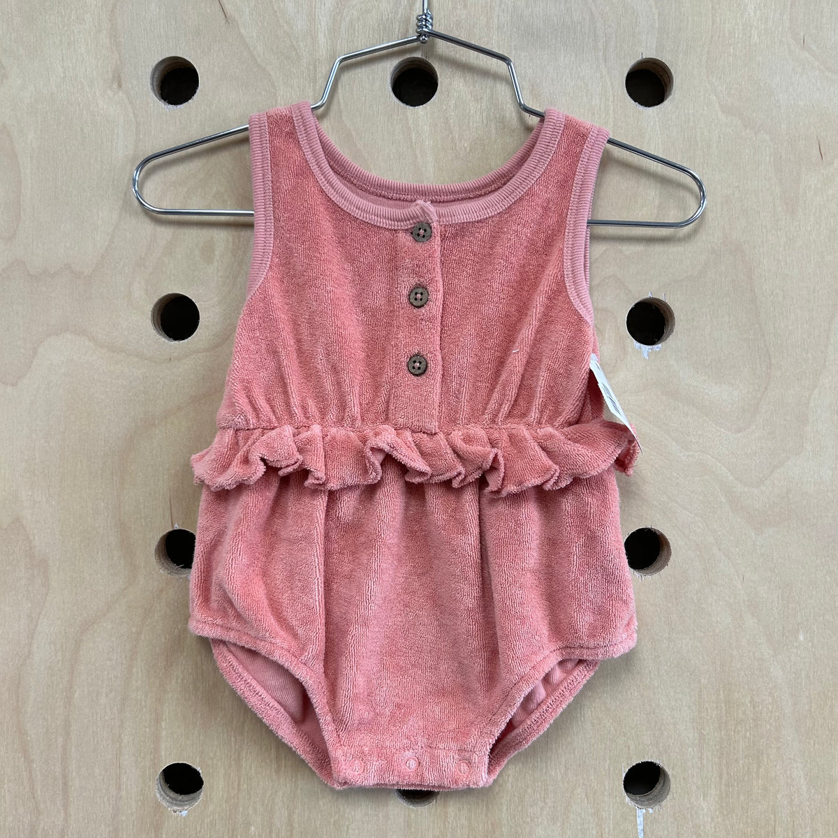 Peach Terry Romper