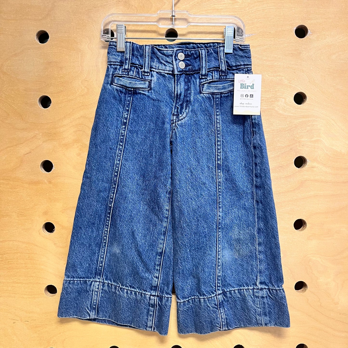 High Strike Ankle Wide Leg Denim Pants