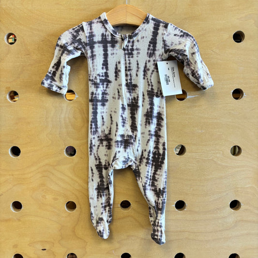 Cream/Purple Dotted Modal Footies