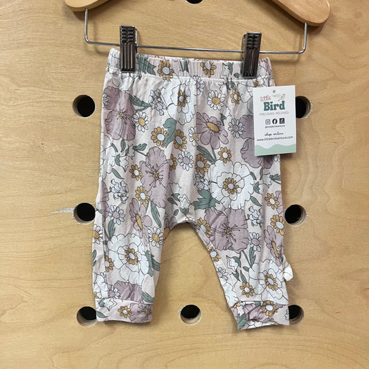 Bamboo White/Pink Floral Soft Pants