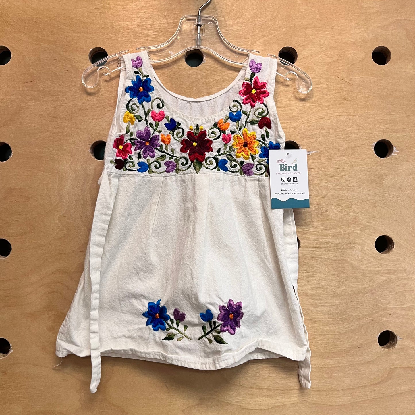 Ivory Embroidered Floral Dress