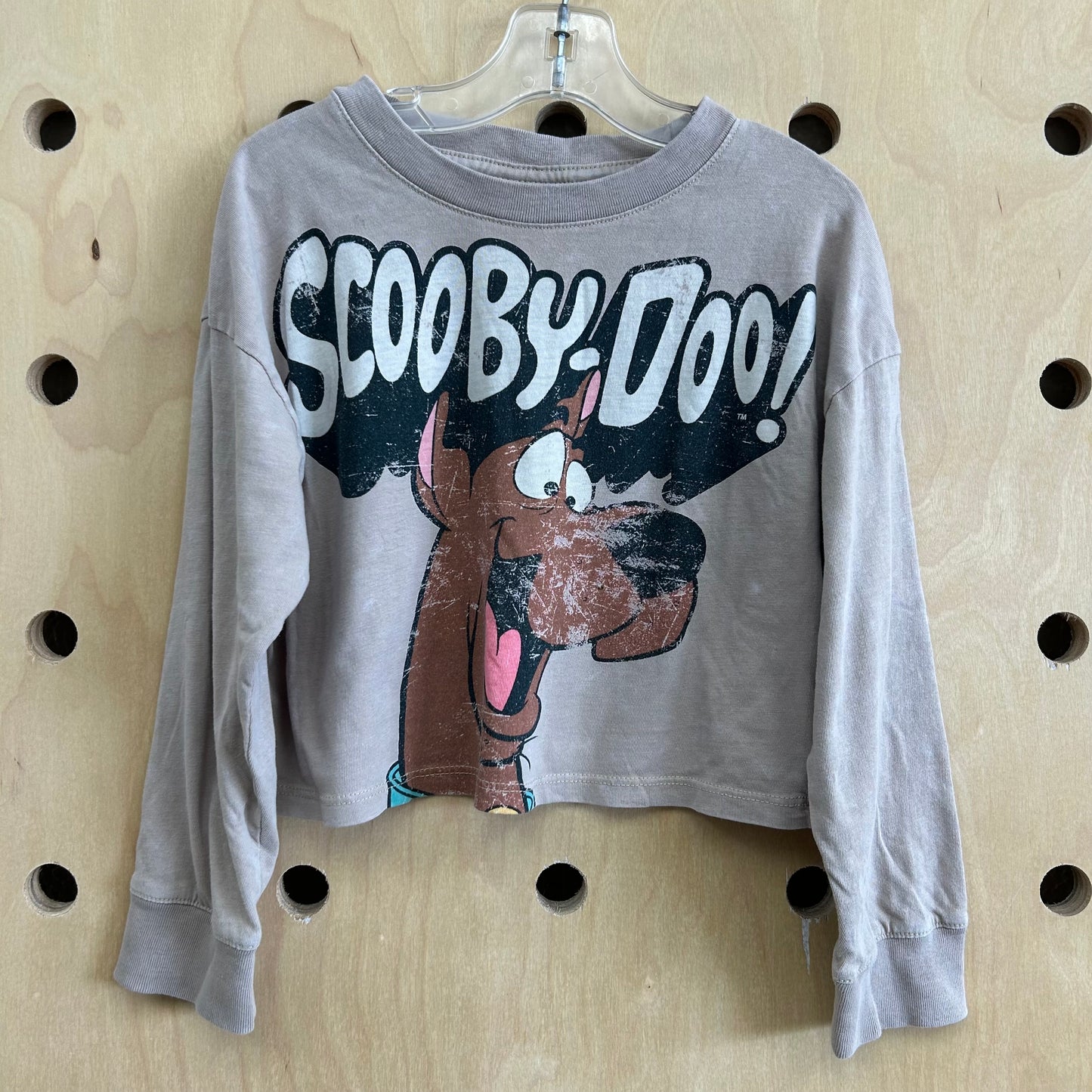 Tan Scooby LS Crop Tee