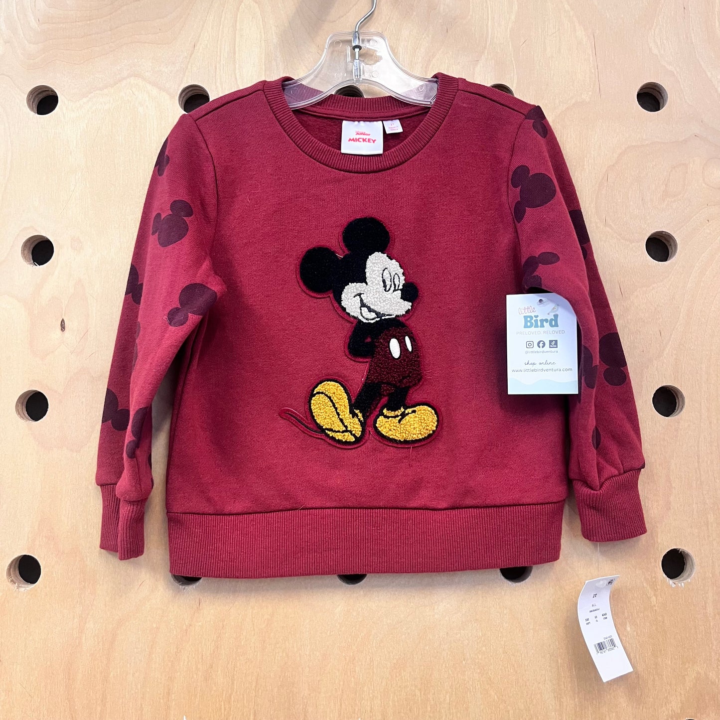 Maroon Mickey Crewneck NEW!