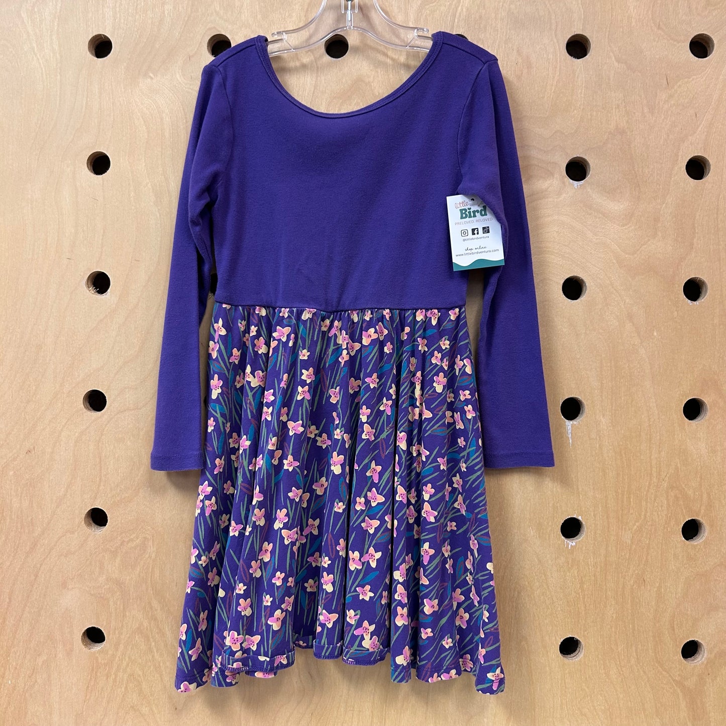 Purple Floral Twirl Dress