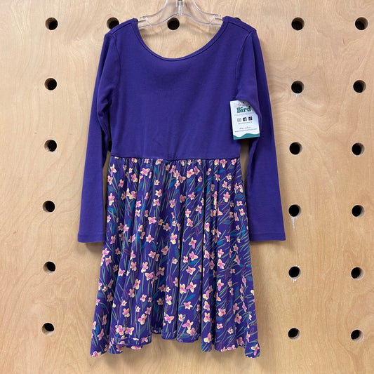 Purple Floral Twirl Dress