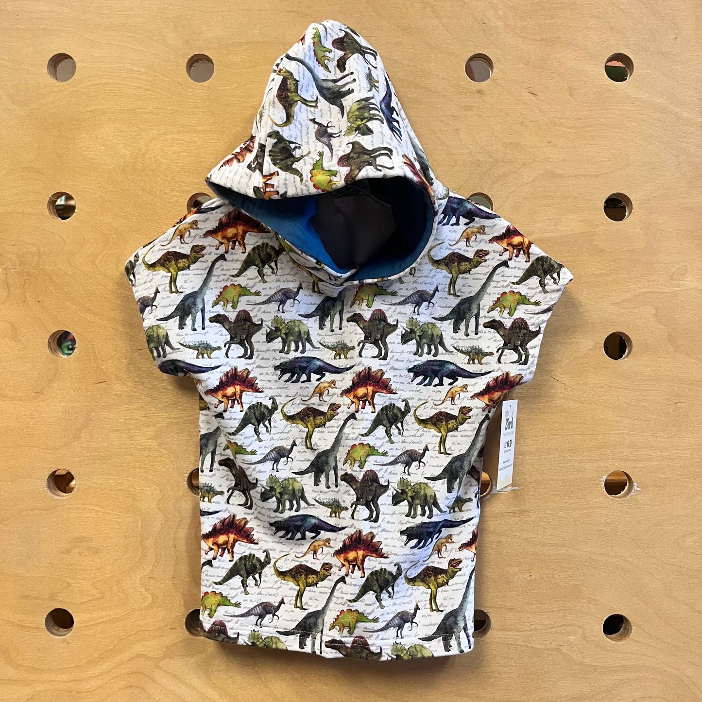 White Dino Bamboo Hoodie Shirt