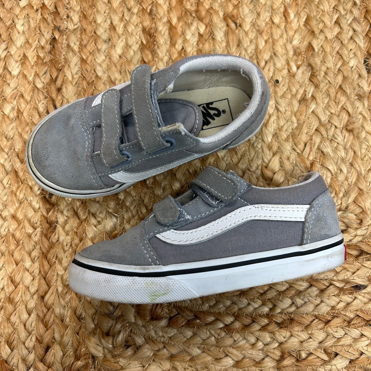 Grey Old Skool Velcro Sneakers