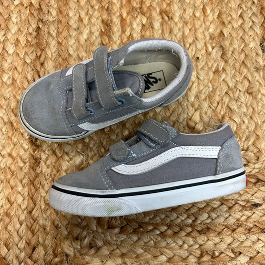 Grey Old Skool Velcro Sneakers