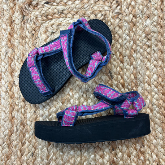 Purple & Black Velcro Sandals