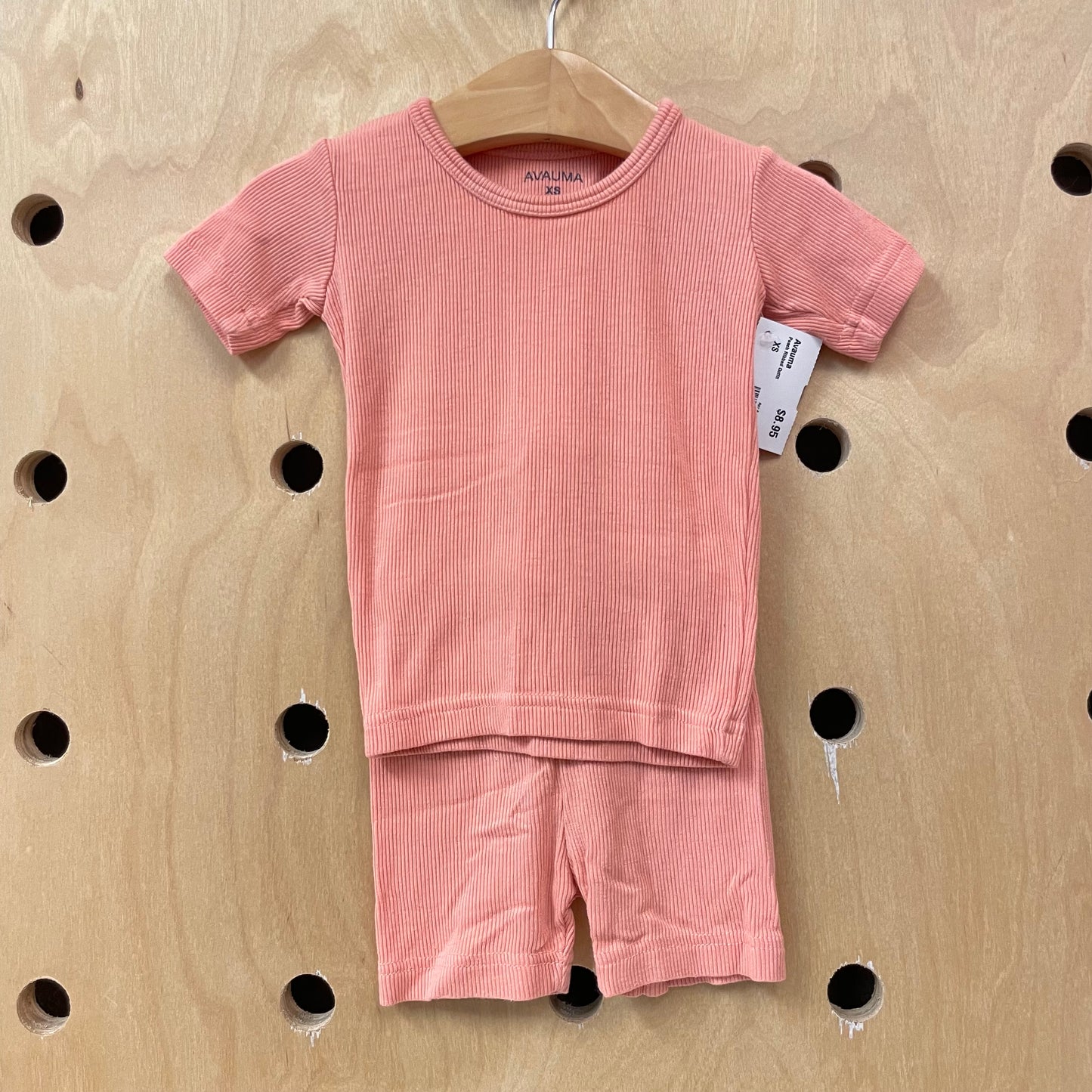 Peach Ribbed Outfit