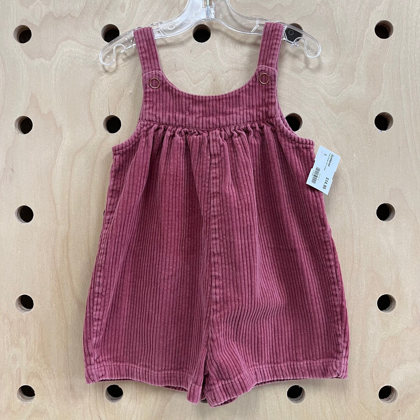 Pink Chunky Cord Romper