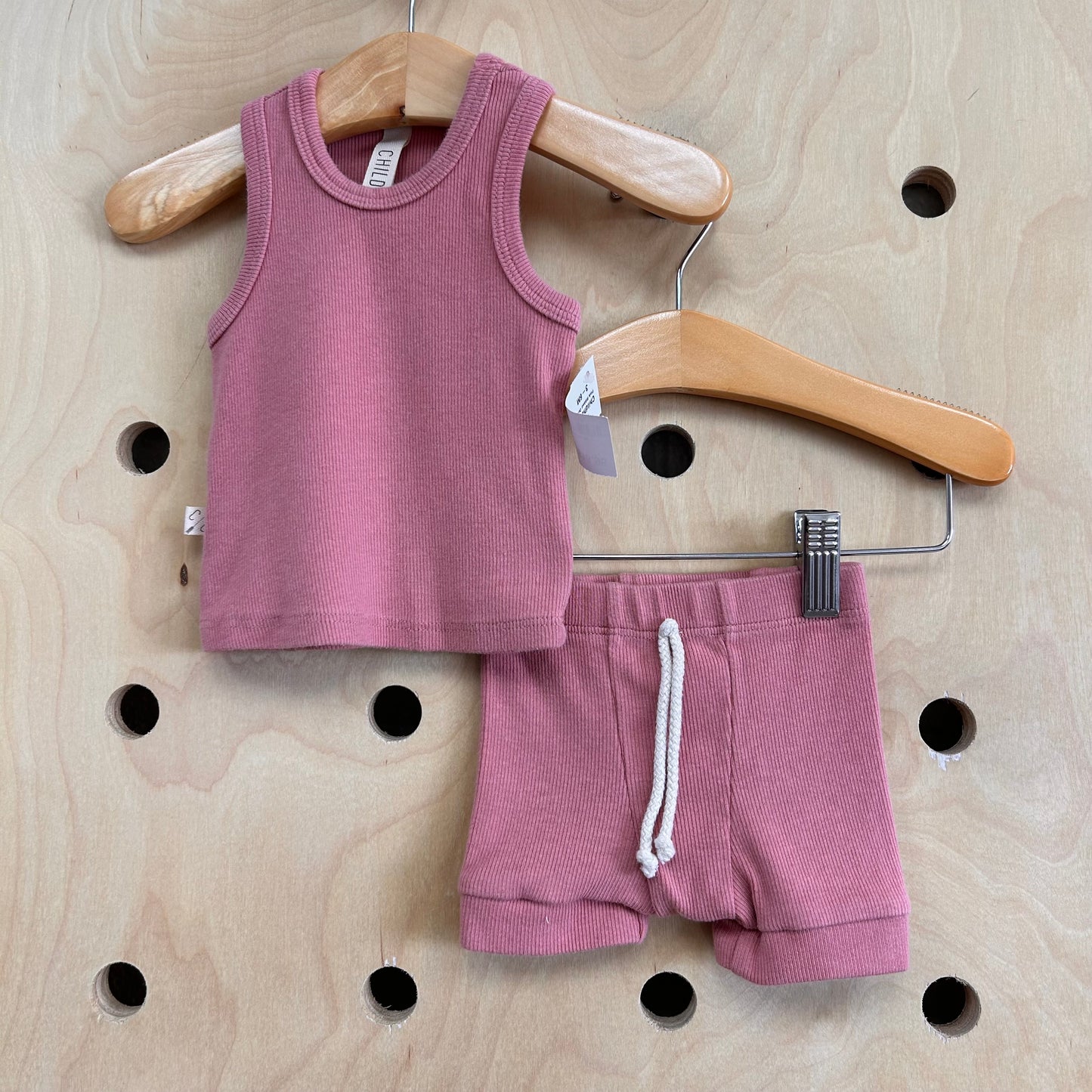 Pink Ribbed Outfit