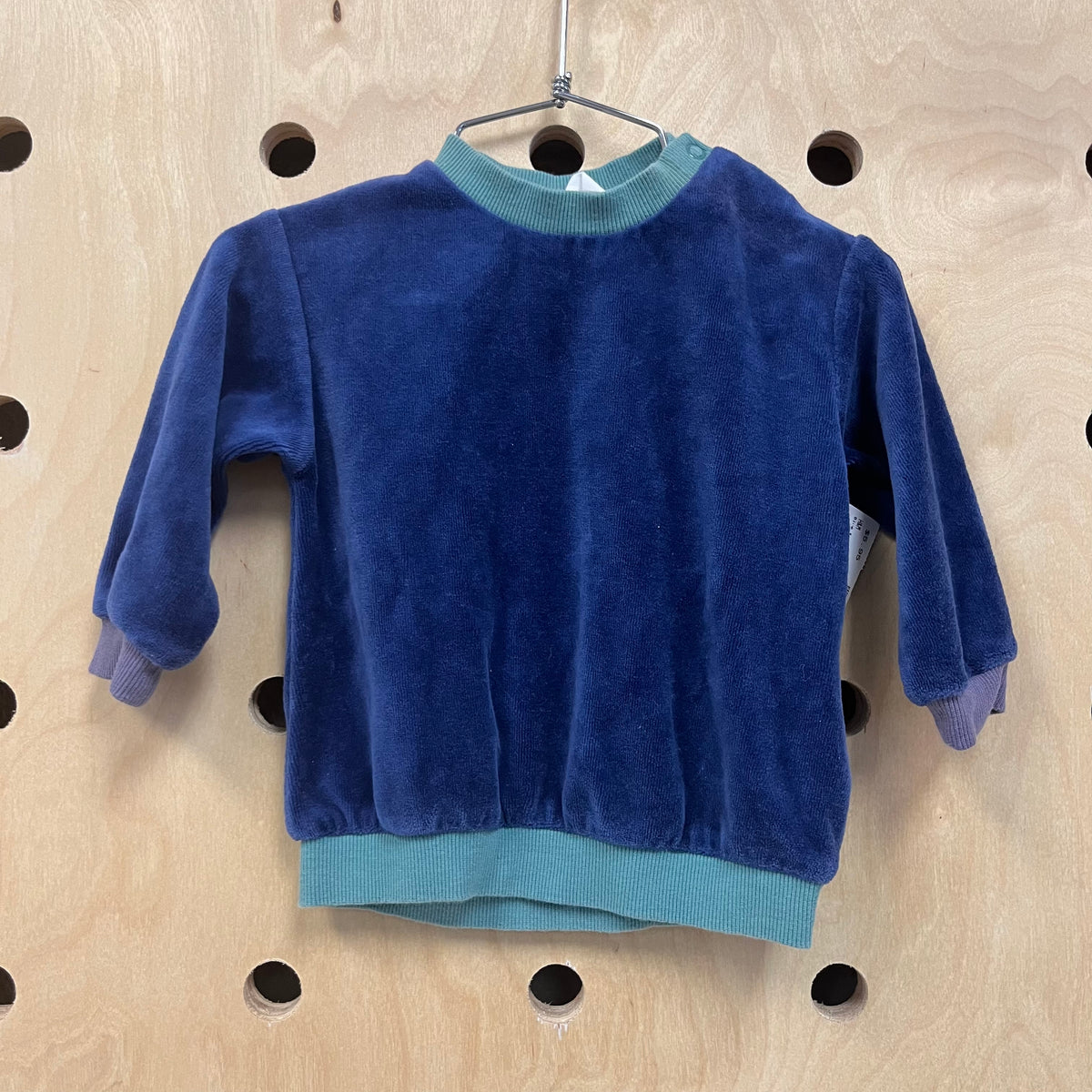 Blue & Green Velour Sweatshirt