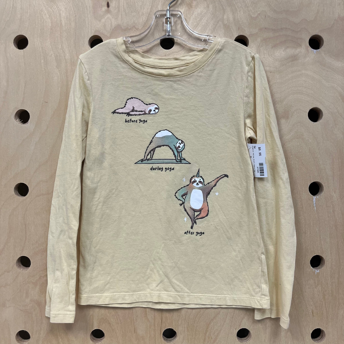 Organic Yellow Sloth Yogis Tee