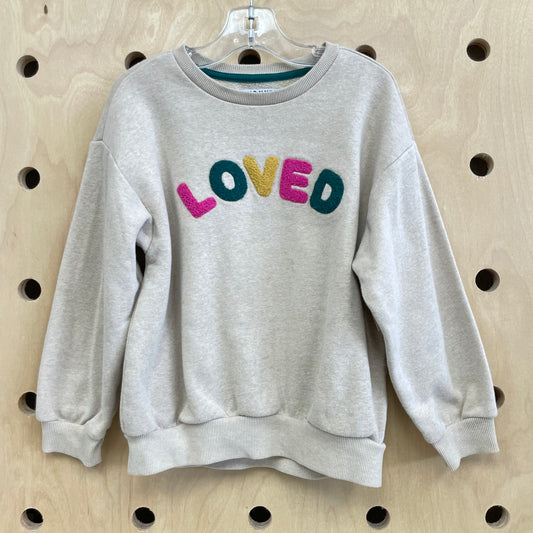 Tan Fuzzy LOVED Pullover