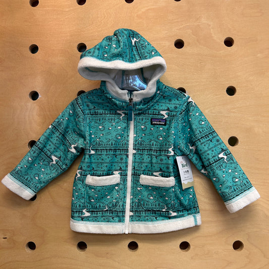 Fuzzy Lop Hoody Jacket Straight Blue