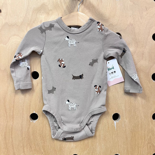 Beige Dogs Bodysuit