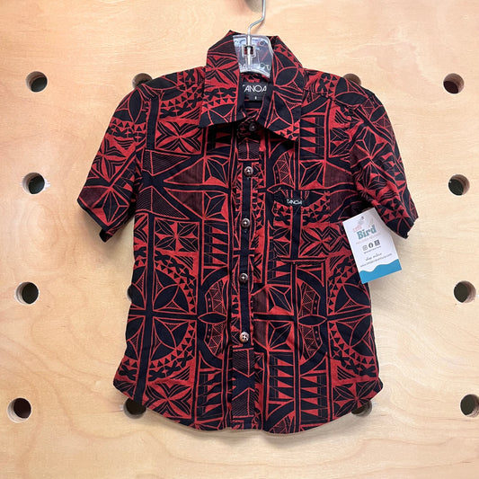 Brown/Black Tencel Aloha Button Up