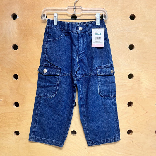 Soft Waist Drawstring Slim Denim