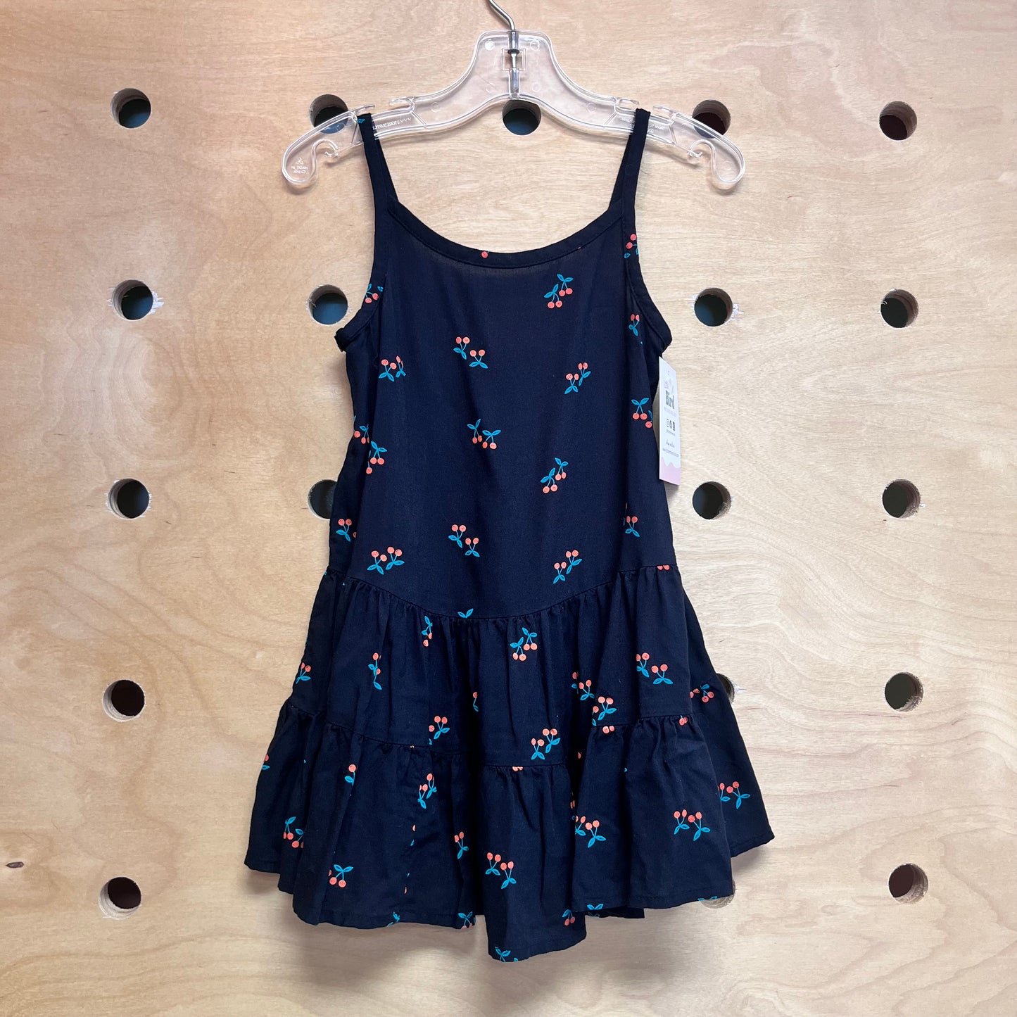 Black/Red Cherries Tank Dress