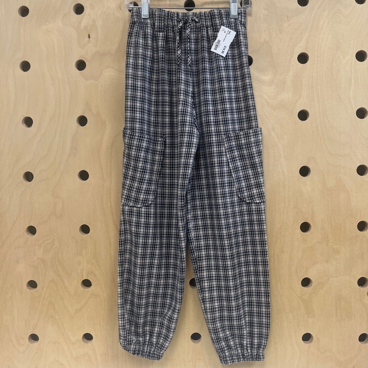 Pink+Grey Plaid Joggers