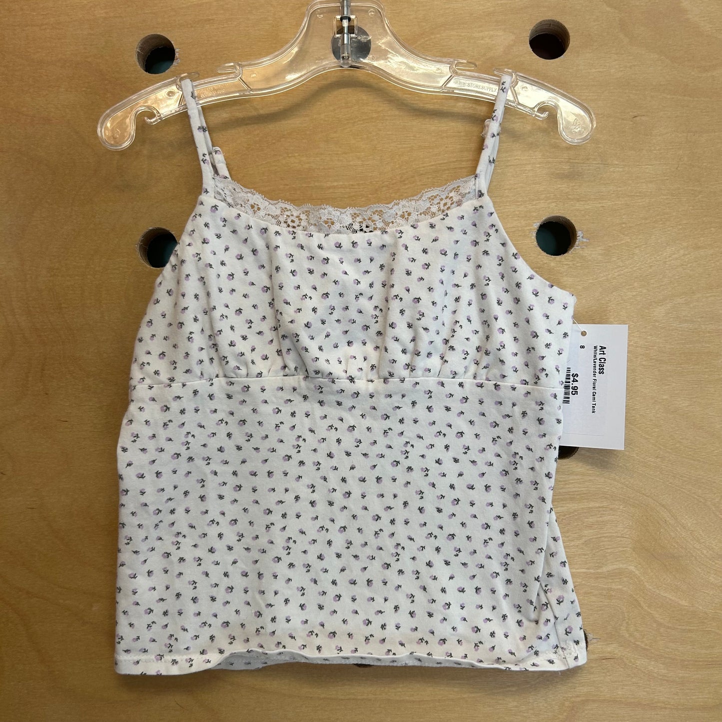 White/Lavender Floral Cami Tank