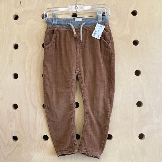 Brown Cord Drawstring Pants