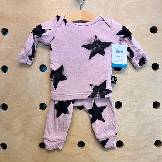 Pink/Black Star Cotton Outfit