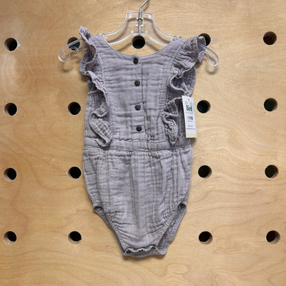 Greige Ruffle Romper NEW!