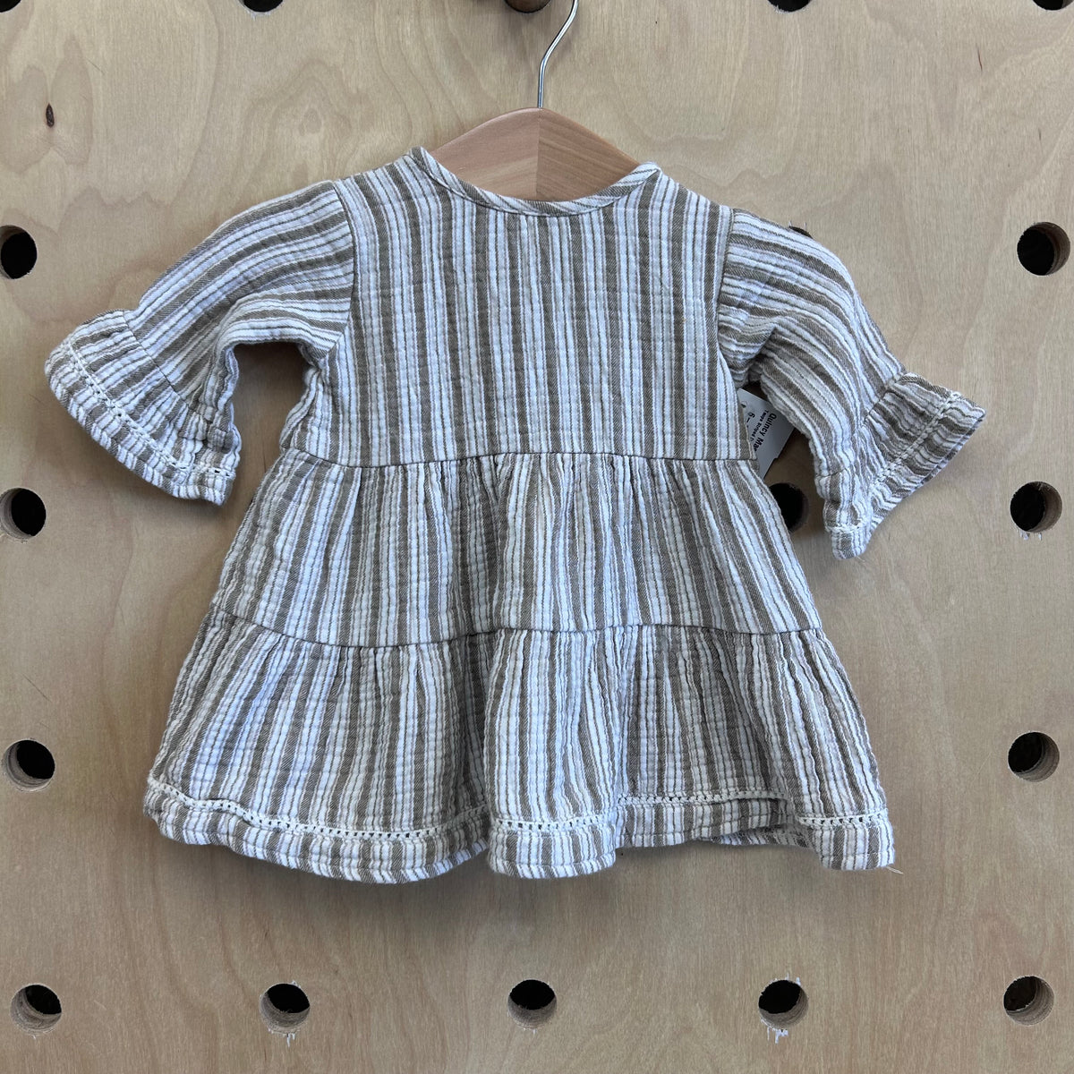 Taupe Striped Dress