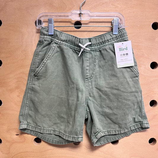 Green Relaxed Fit Drawstring Shorts