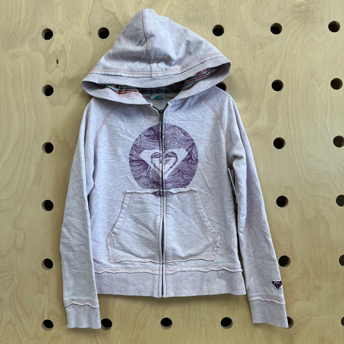 Lavender Logo Zip Hoodie