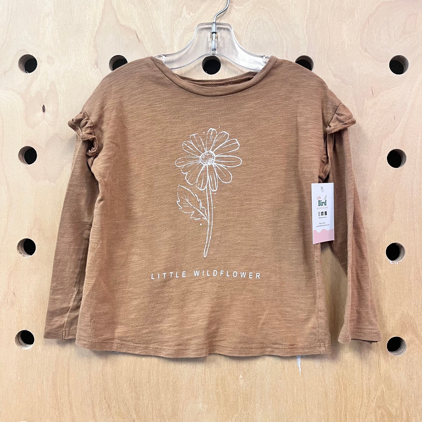 Brown Little Wildflower Long Sleeve