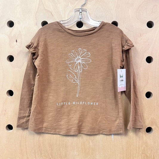 Brown Little Wildflower Long Sleeve