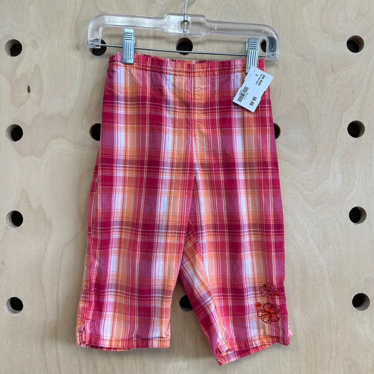 Pink Plaid Capris