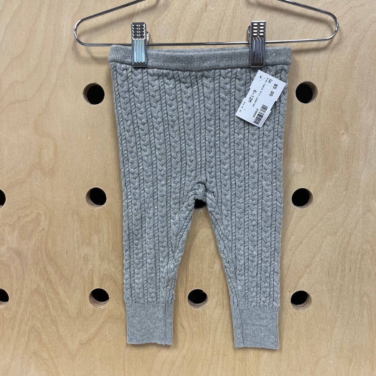 Grey Cable Knit Leggings