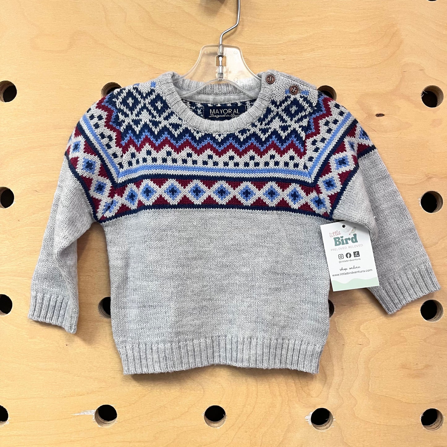 Grey & Red Sweater