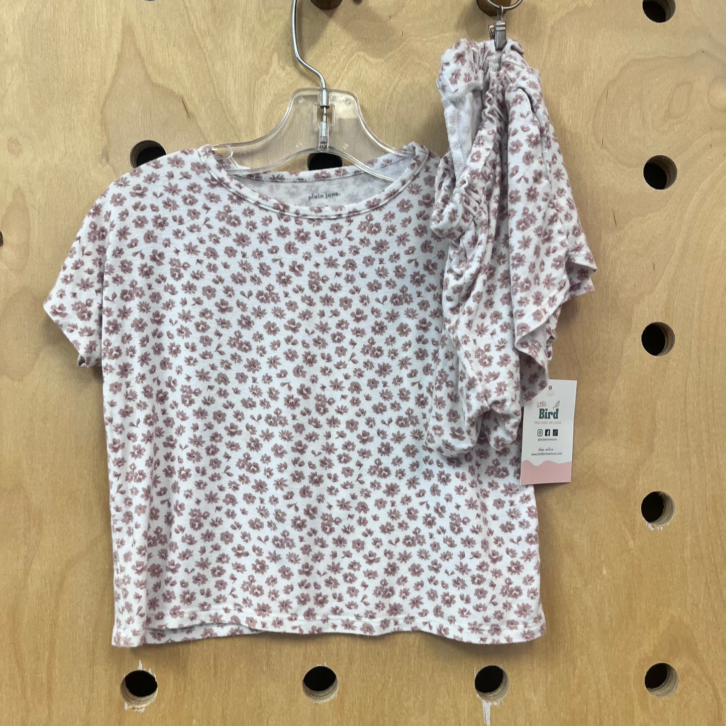 White + Blush Floral Bamboo Pajamas