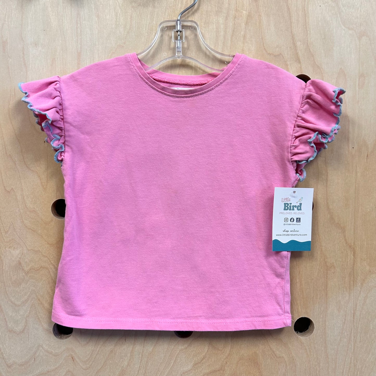 Pink/Teal Trim Top