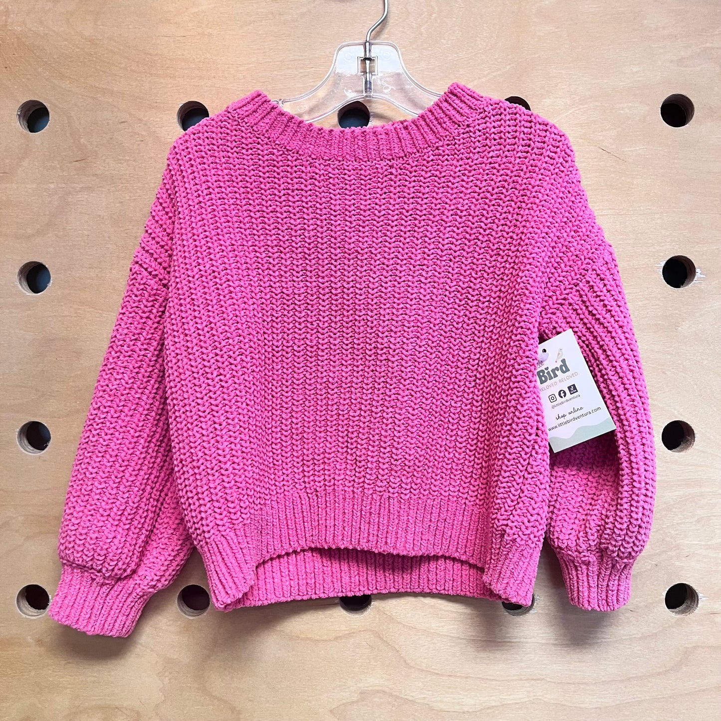 Pink Crochet Sweater