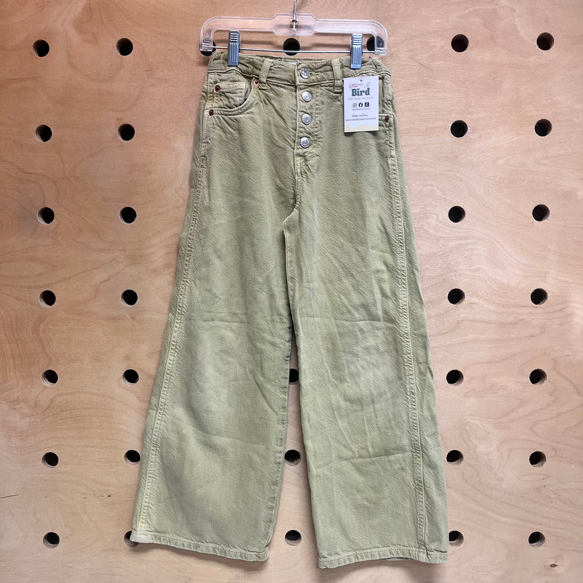 Green Wide Leg Denim