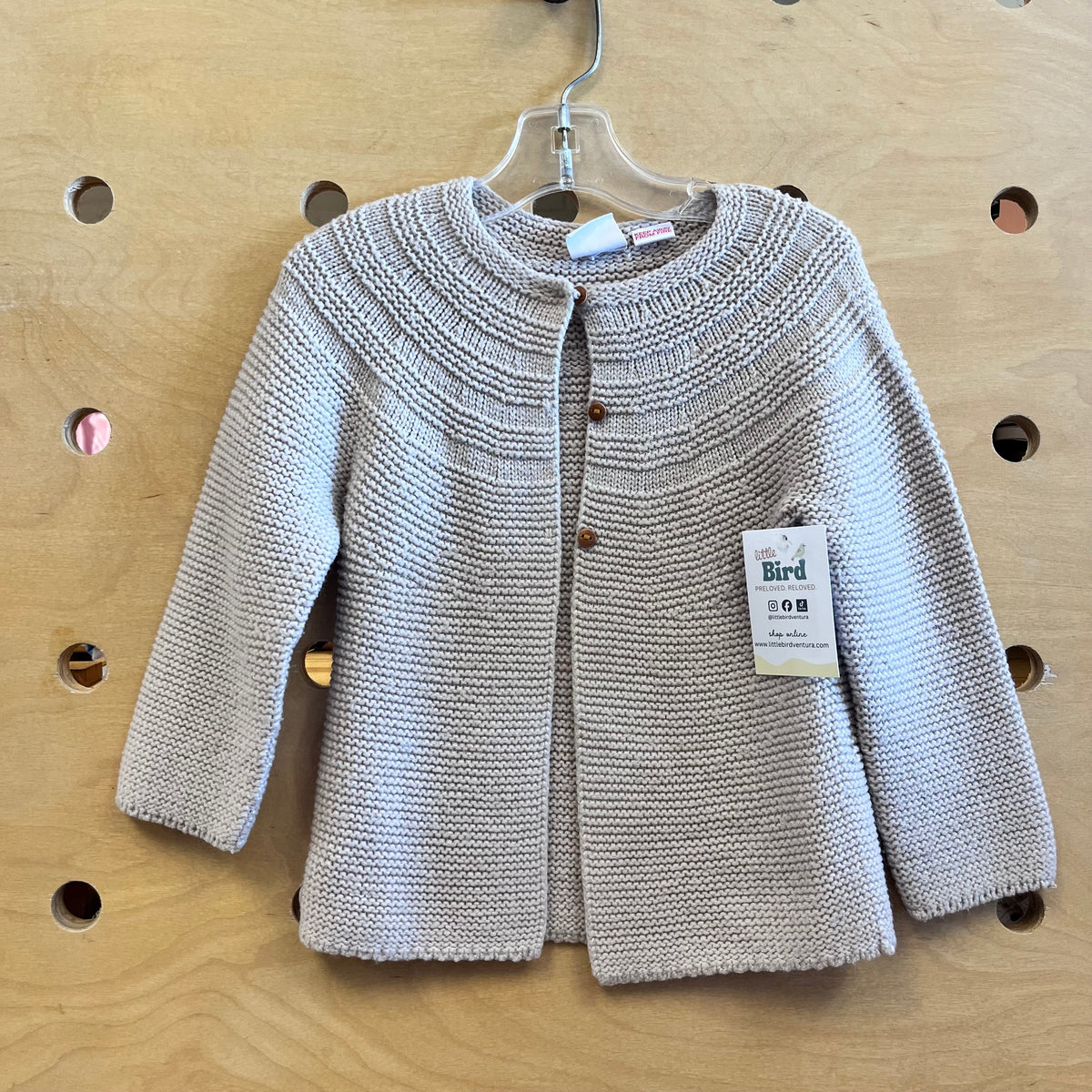 Beige Knit Cardigan