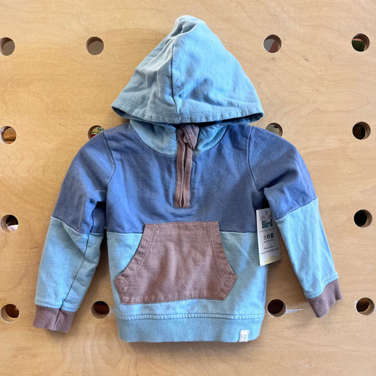 Blue/Brown Colorblock Hoodie