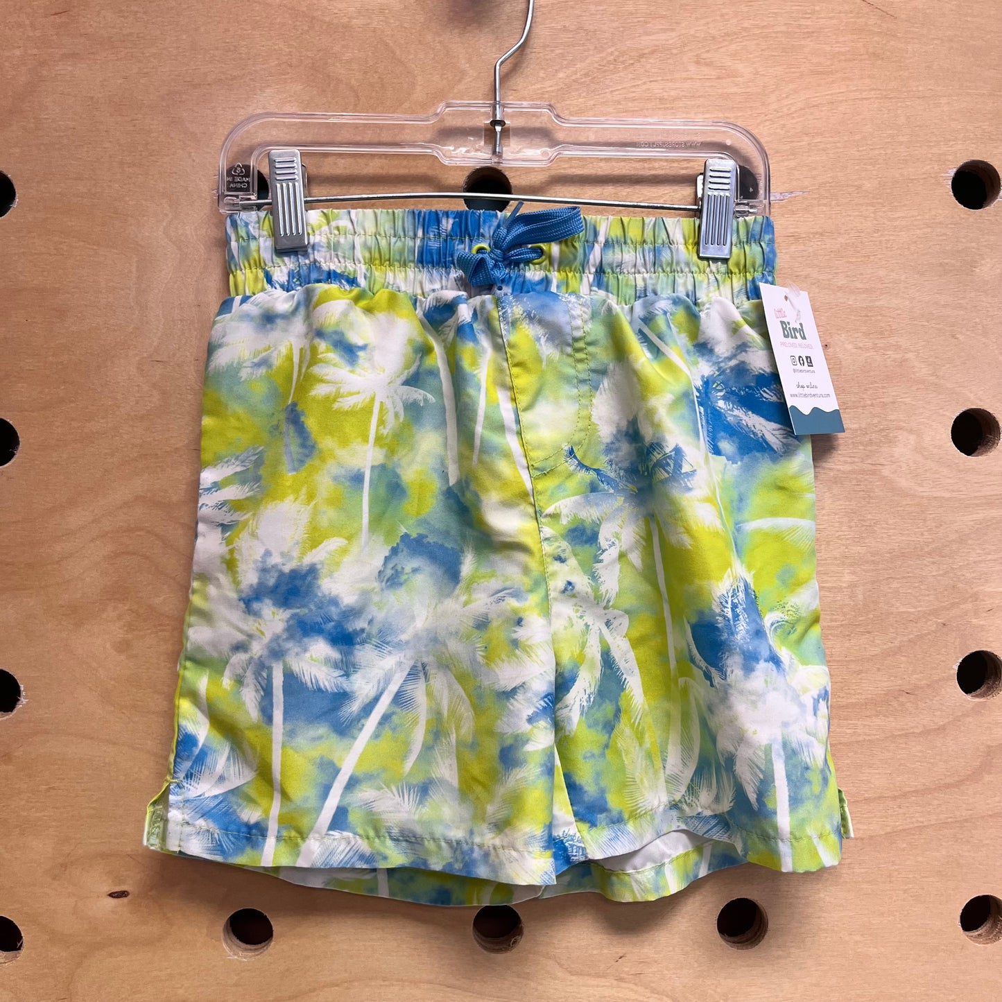 Green/Blue Palm Tree Swim Trunks